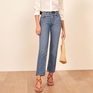 Reformation Cynthia High Rise Relaxed Streight Leg Jeans Sz 27